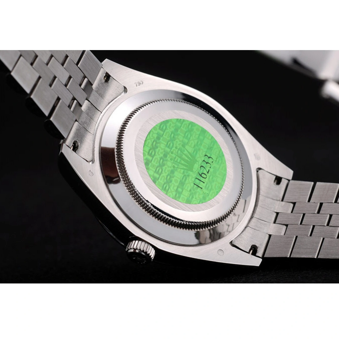 Rolex aaa copy 41977 Steel DateJust Stainless Rolex Bezel Dial Ribbed Silver 1028